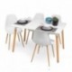 Conjunto de comedor CAIRO TOWER NORDIC mesa Tower 120x80 cm y 4 sillas Nordic