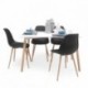 Conjunto de comedor CAIRO TOWER NORDIC mesa Tower 120x80 cm y 4 sillas Nordic