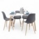 Conjunto de comedor CAIRO TOWER NORDIC mesa Tower 120x80 cm y 4 sillas Nordic