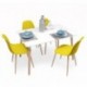 Conjunto de comedor CAIRO TOWER NORDIC mesa Tower 120x80 cm y 4 sillas Nordic