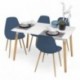 Conjunto de comedor CAIRO TOWER NORDIC mesa Tower 120x80 cm y 4 sillas Nordic